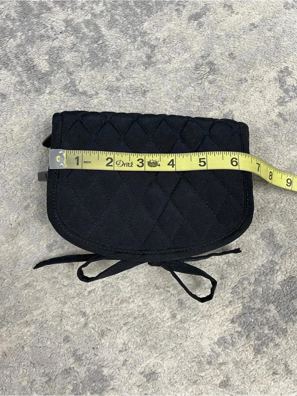Vera Bradley Black Quilted Travel Toiletry Cosmetic Bag